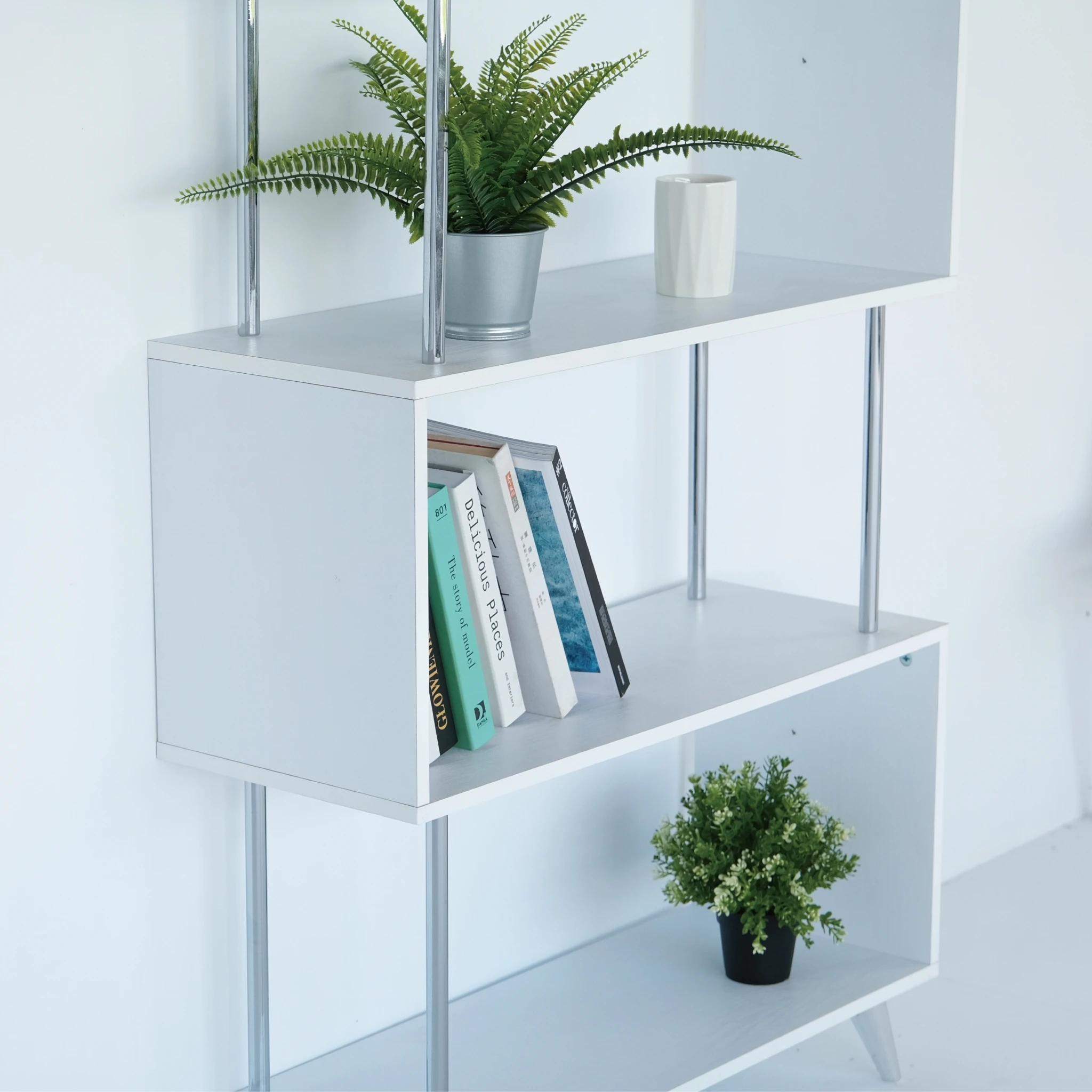 Hot Selling Home Style Display Book Shelf Decorative Standing Rack