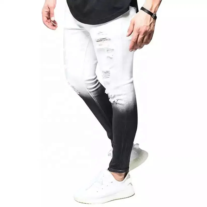 premium jeans White Black Skinny Jeans Custom Demand Top Manufacturer stylish Denim Pants