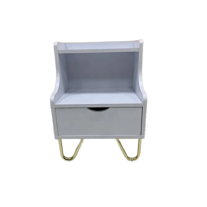 Modern Simple Metal Night Stand with Drawer Versatile Home Furniture for Bedroom Living Room Bathroom Hospital School Gym