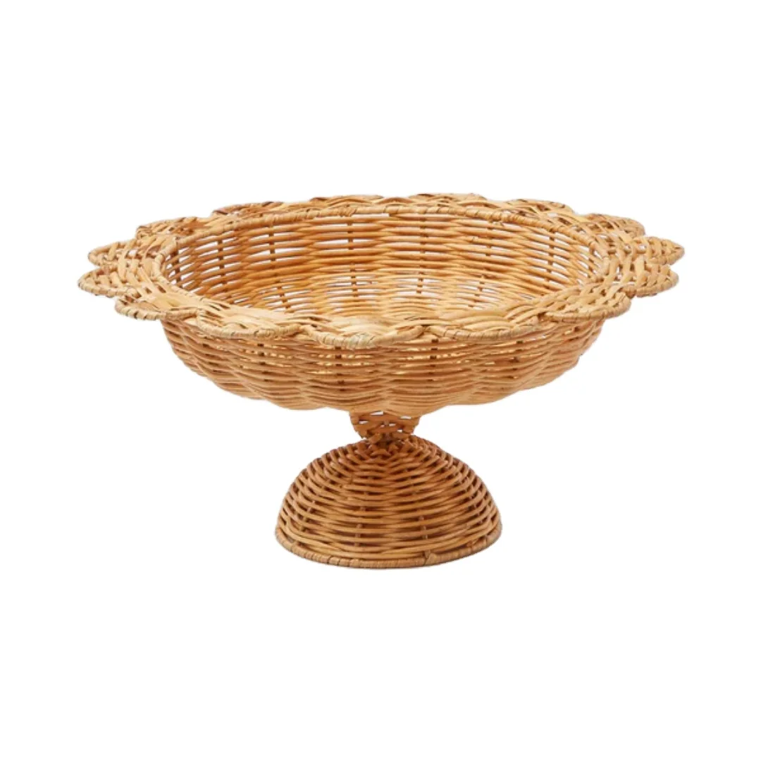 Restaurantware Natural Rattan Shell Bowls Wood Bowls with Ceramic For Parties Or Catering Made In Vietnam