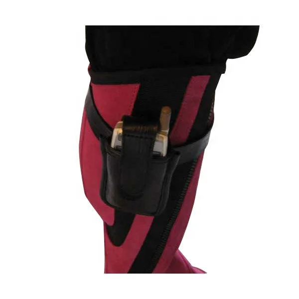 Genuine Leather Horse Riding Chaps with String Zipper