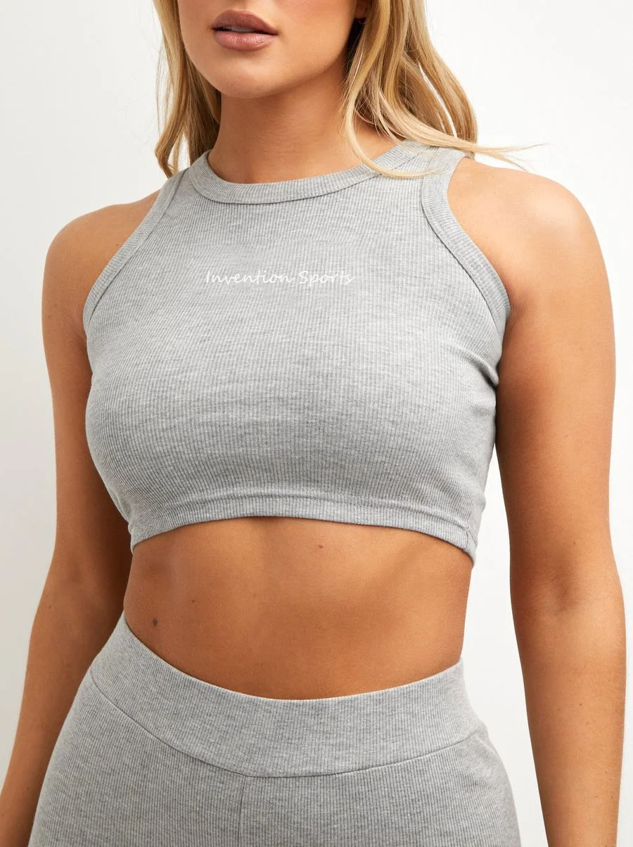 Women Gym Crop Tank Tee Shirt for Women