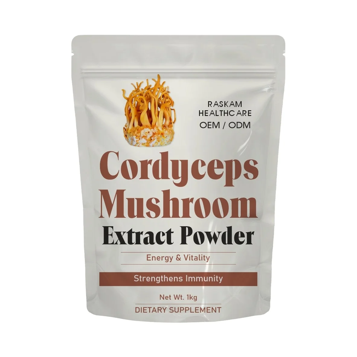 Заводской поставщик OEM / ODM Private Label диетическая добавка Cordyceps экстракт грибов порошок