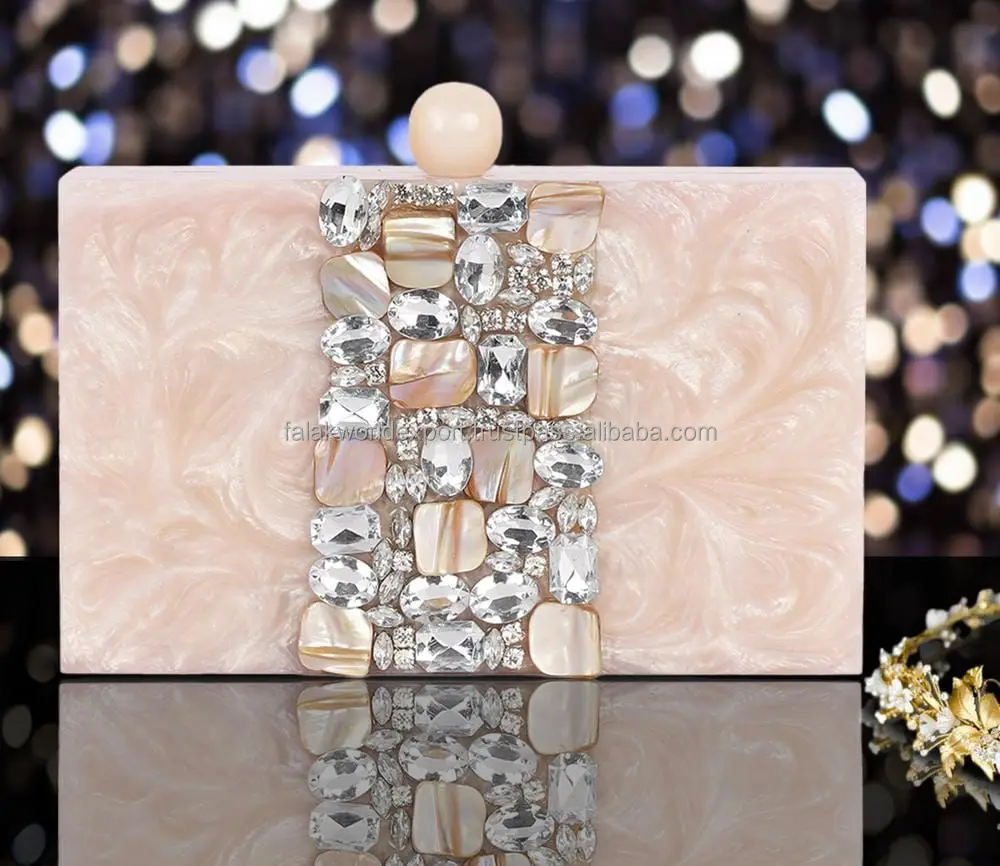 Branded Women Resin Handbags Resin Clutches And Fashion design Woman unique resin Clutch women stylish clutch Falak World Export