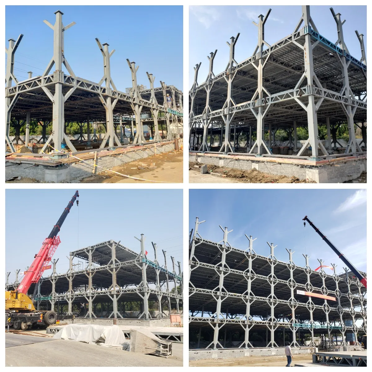 Customized High strength Good resistance steel structure building construction commercial office center