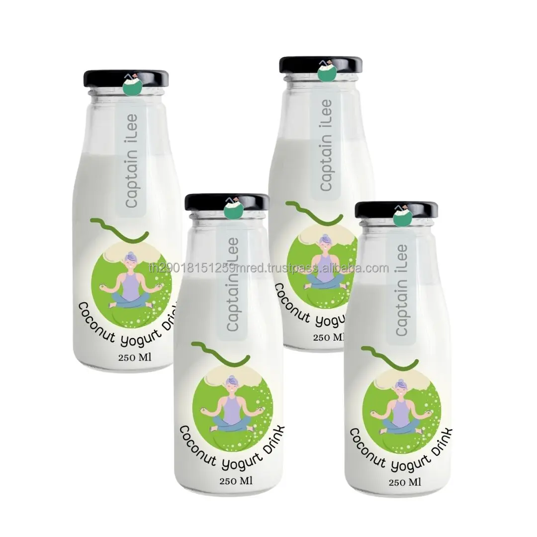 Coconut Yogurt Drink  with Strawberry Fermented from Plant-Based Sterilized Products Type and Flavored Processing