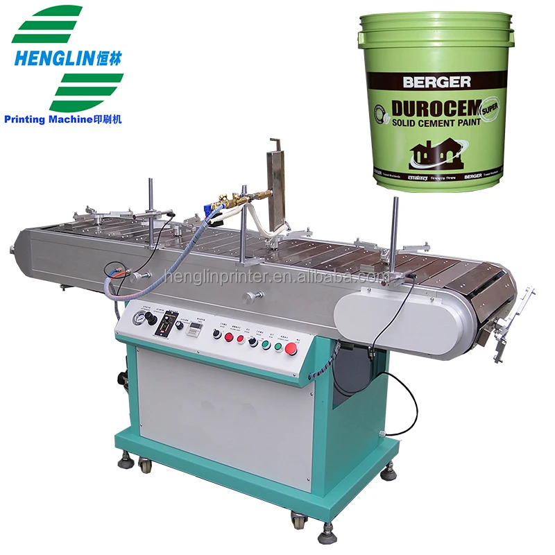 350mm diameter plastics bucket Cylinder Paint Bucket Flame Treatment Machine with Auto Ignition for UV ink solvent base ink