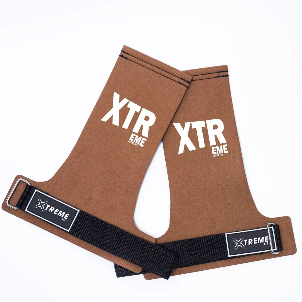 Professional Quality Weight Lifting Pull Up Bar Hand Grip Pads Non Slip Rubber Palm Protection Grip With Adjustable Wrist Strap