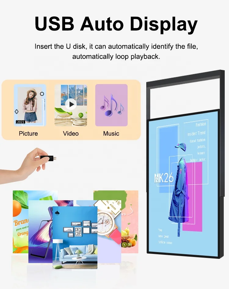 32 43 55 inch ultra bright window lcd digital display digital signage board solution for storefornt shop