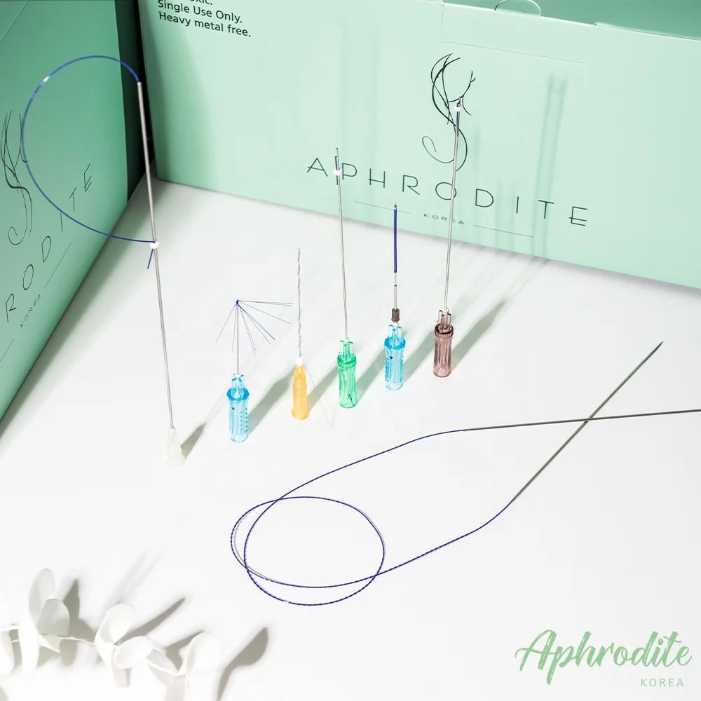 New Trending 2022 NEW APHRODITE DUAL NEEDLE PDO PLACL Double Thread Molding / 3D 4D 6D 12D Cog For Strong Face Lifting Effect CE