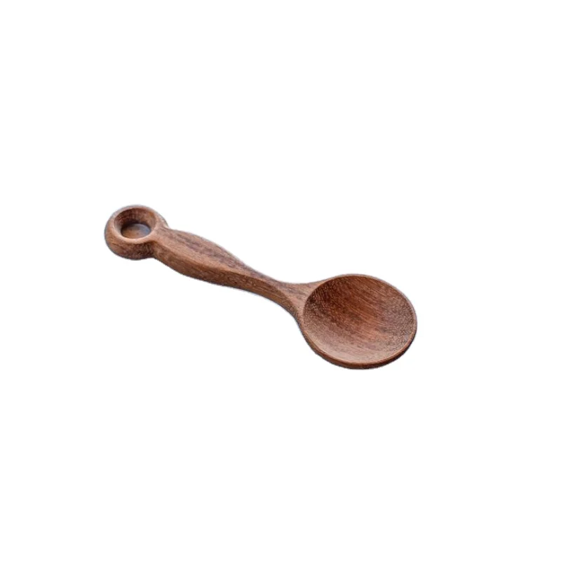 Bamboo Wood Spoon Set with Elegant Design Perfect for Home Kitchenware and Soup Dessert