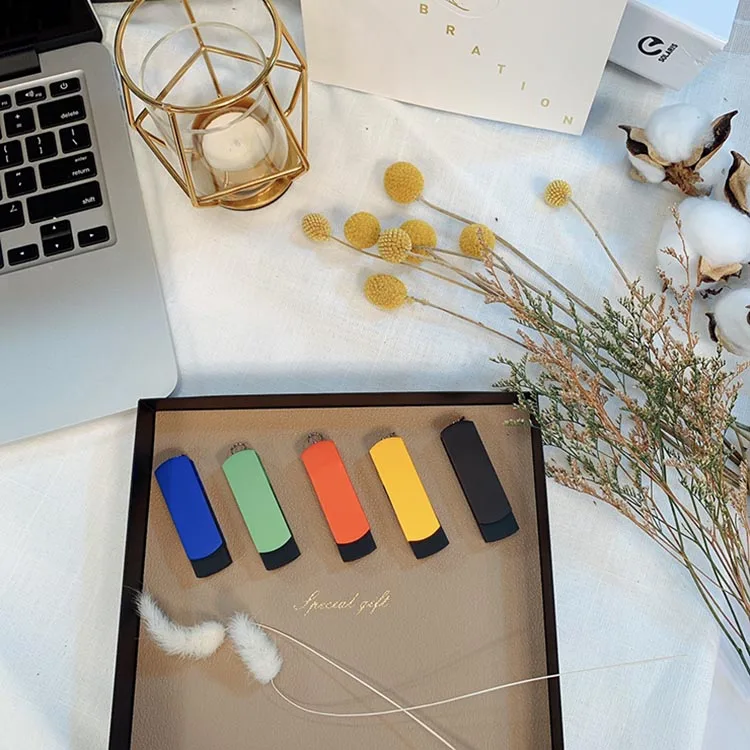 Rotary design metal Customized LOGO USB flash drive USB pen drive 3.0 2.0 write protect usb memory stick 16gb 32gb 64gb