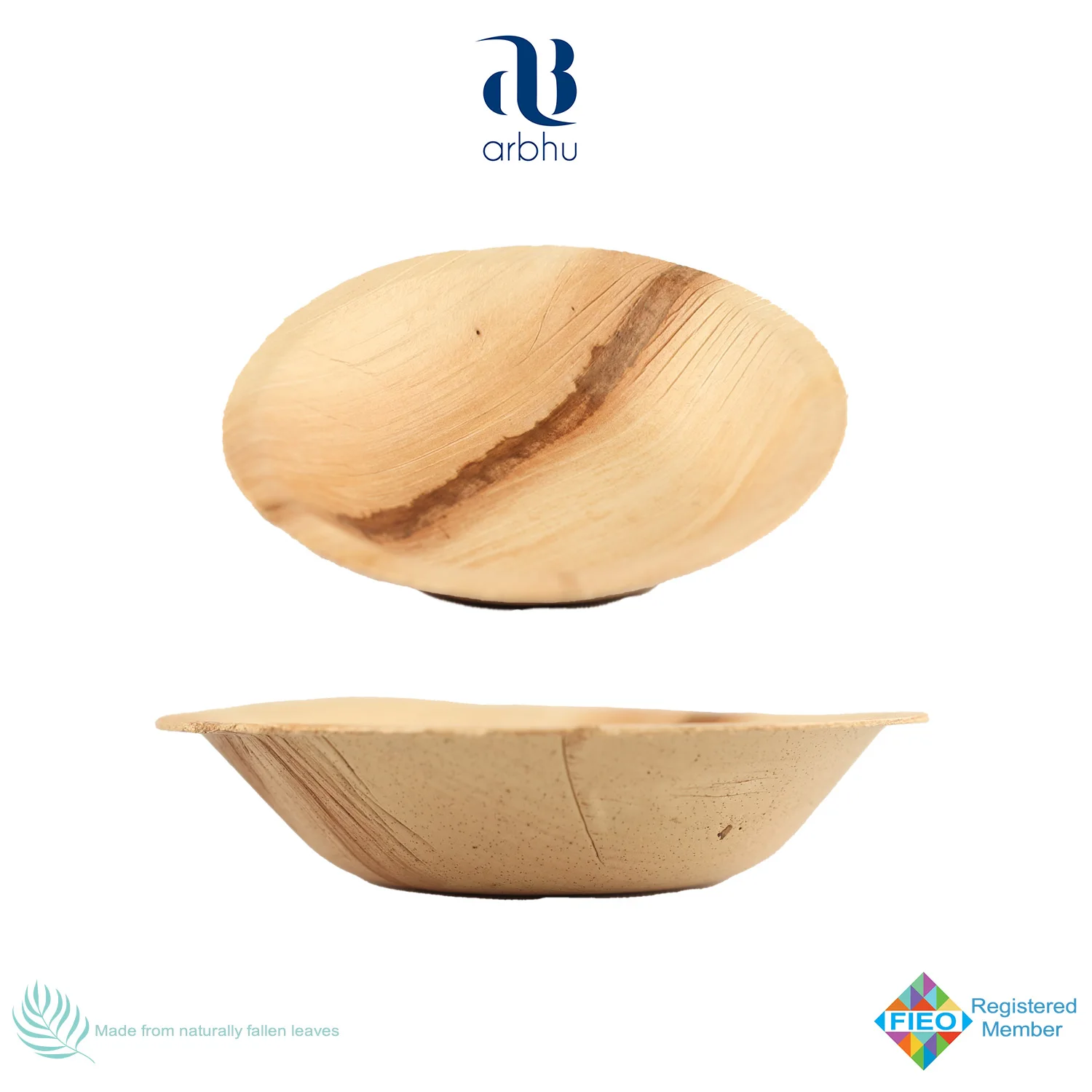 Microwave-Friendly Natural Bamboo Dinnerware Disposable Salad Bowls and Plates for Restaurants Tray Included