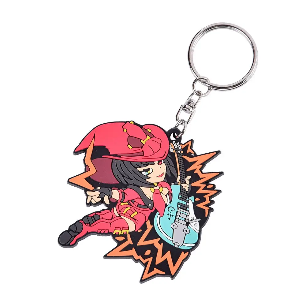 Wholesale Popular Customized Cheap Rubber & PVC Keyring Eco-Friendly Plastic Keychain for Gifts