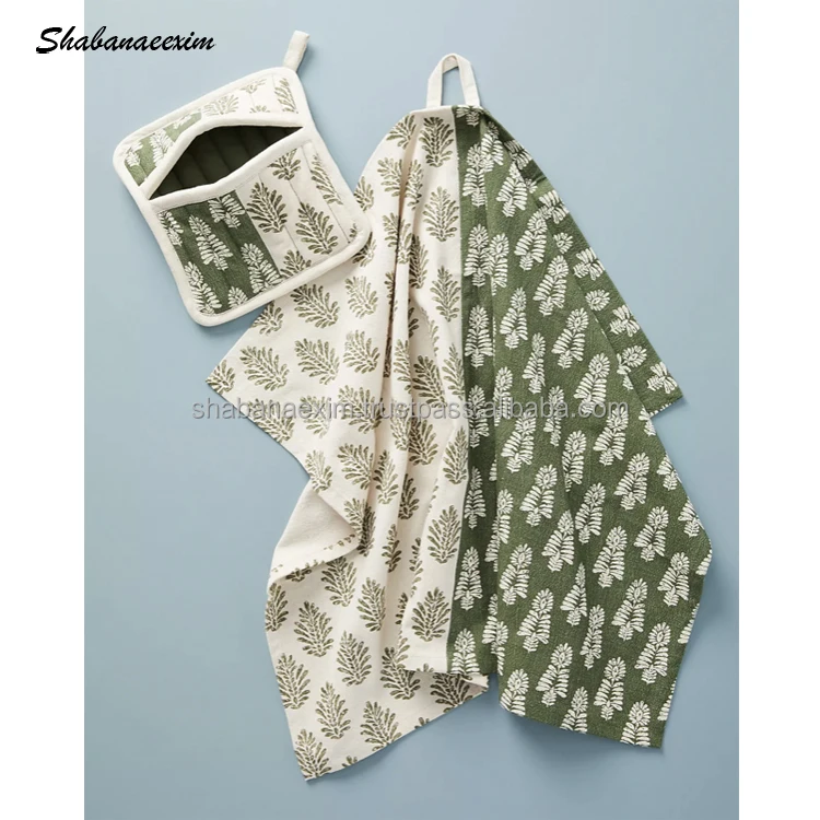 Printed  Towels Hanging for Kitchen Decorative Tea Towels 100% Cotton Reusable Golf Kitchen Towel