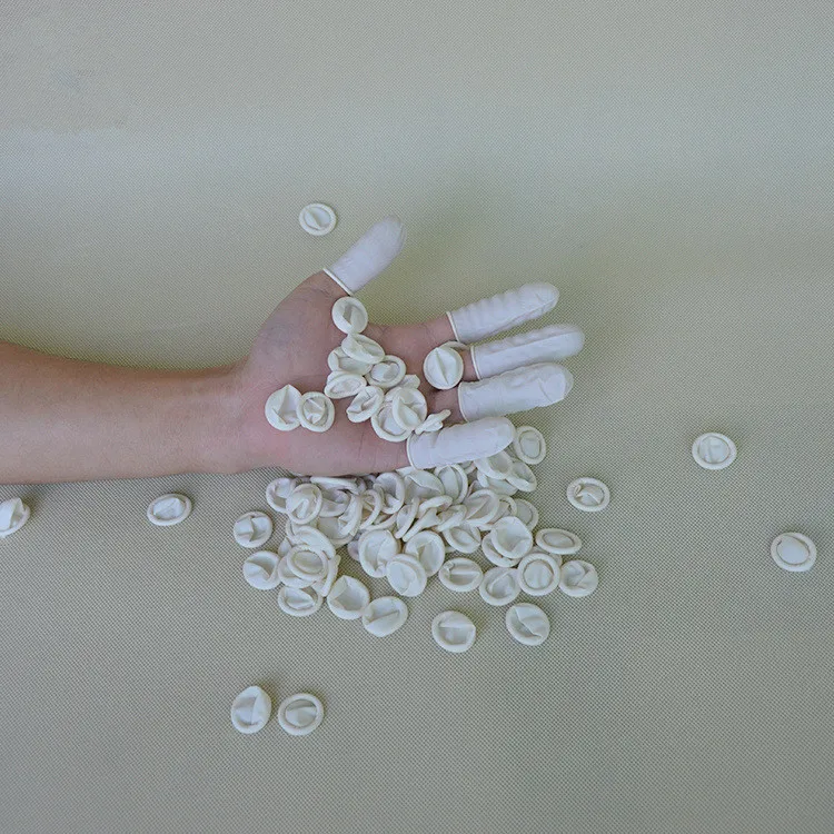 High Quality Great Protection White Color Finger Cots Latex Anti-slip Free Finger Cots