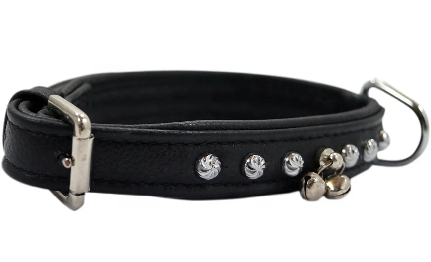 Leather Dog Collar handmade with bead design