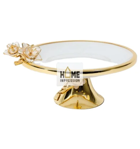 White & Gold Decorative Luxury Cake Stand Designer Handmade Fancy New Arrival Cake Stand