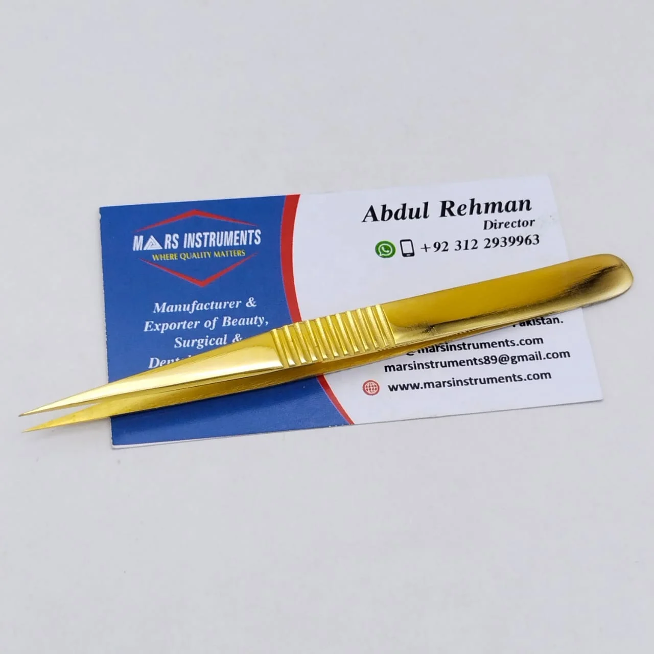 Высококачественный Пинцет для наращивания ресниц с белым золотом русский объема