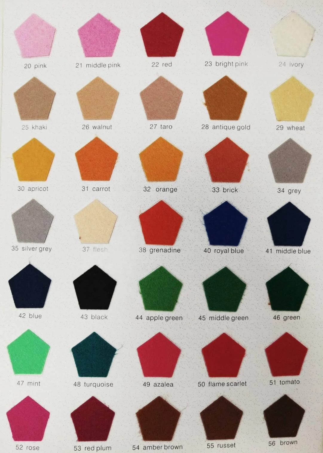 polyester felt 100% polyester fiber 200gsm yd1.0 mm thickness needle punch felt Width 20*30cm felt fabric polyester felt polyest