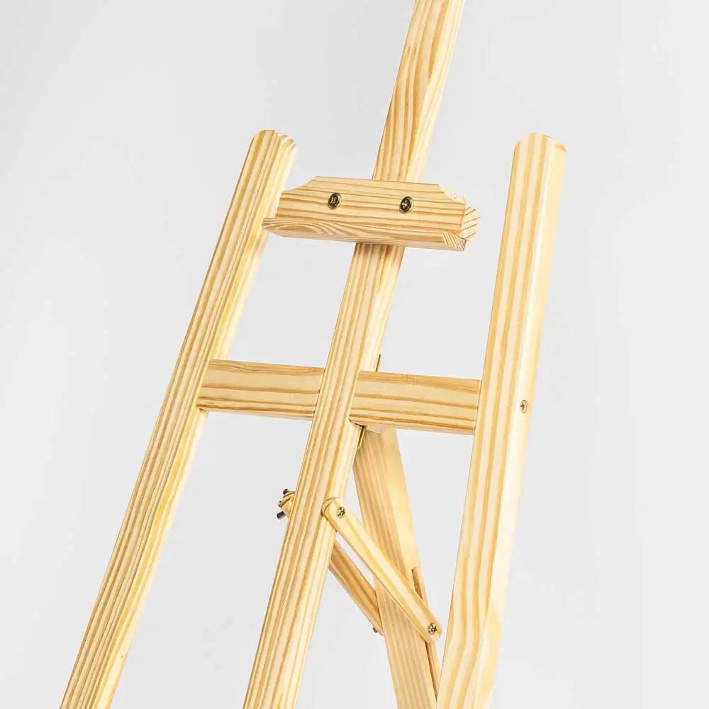 Standing Large Easels 120CM Adjustable Pine Wooden Artist Easel for Painting Sketch Oil Painting Display Stand