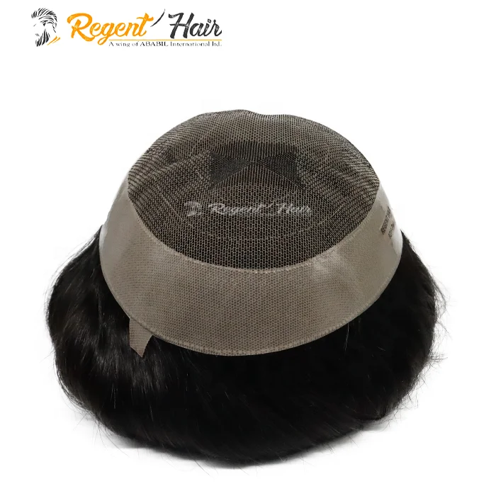 High Quality Best Non- Remy Hair 100% Indian Human Hair SFL Model Hand Tied Toupee wig from REGENT HAIR Bangladesh