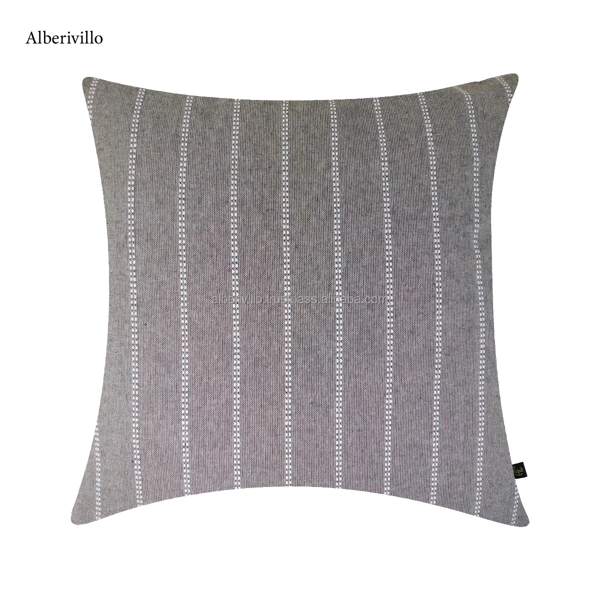 White Ivory Dobby Striped Home Decorative Pillow Cover Square Woven Cushion Cover Handmade Boho Pillow Case