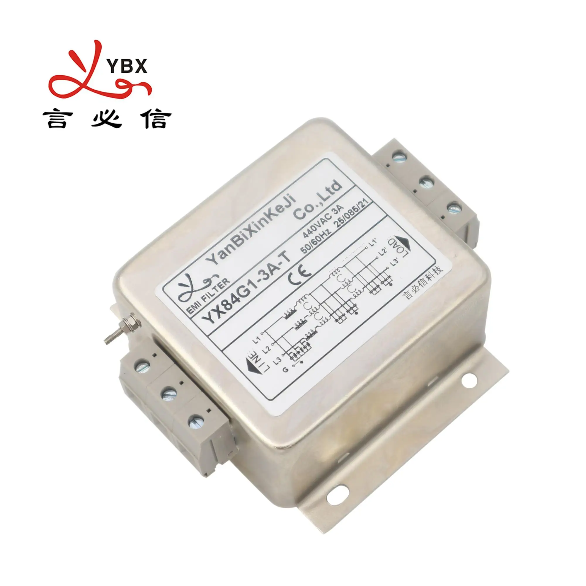 High Quality 100A Three Phase Power Filters Mechanical And Electrical Equipment EMI Filters