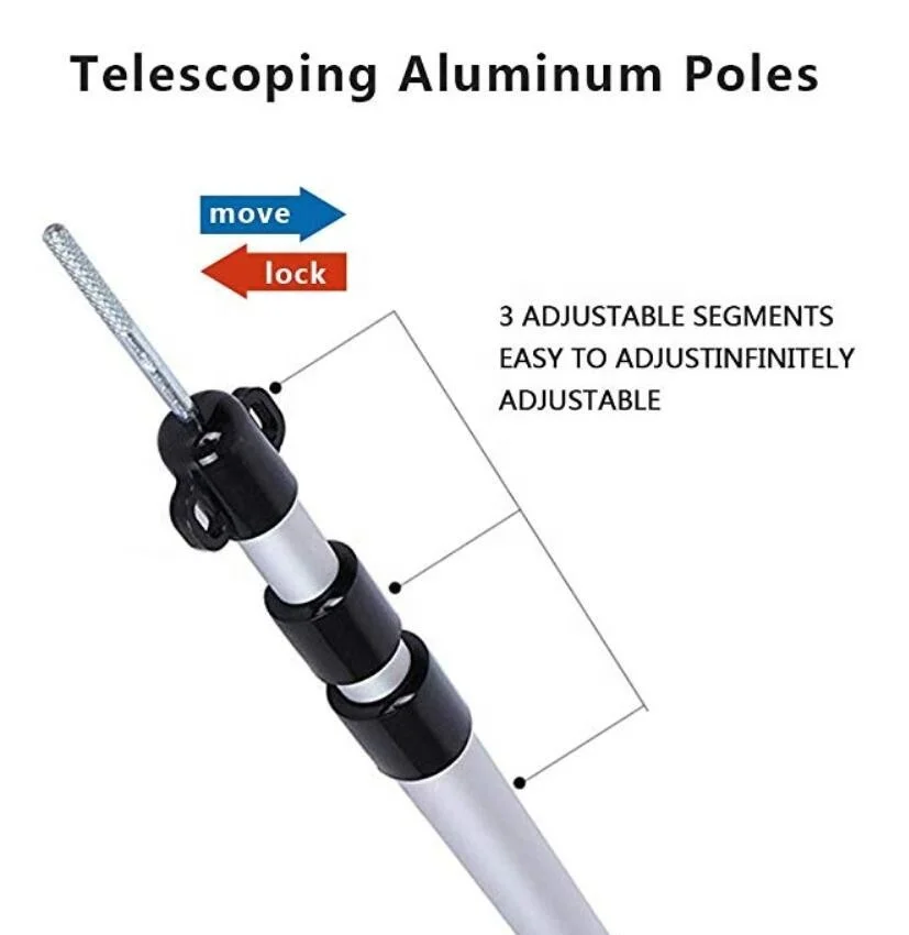 Collapsible Lightweight Tarp Poles Telescoping Aluminum Tarp and Tent Poles, Adjustable Poles for Camping, Backpacking Pole