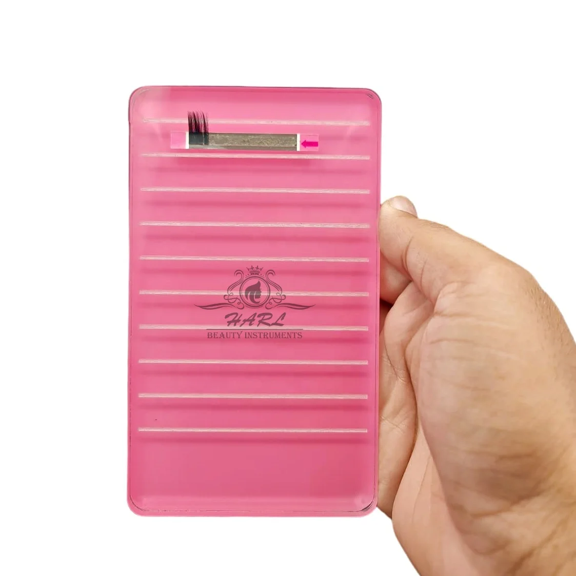 Customize Logo Pink Color Lash Tiles Acrylic Lash Palette Lash Holder Pallet Eyelash Tile For Eyelash Extension