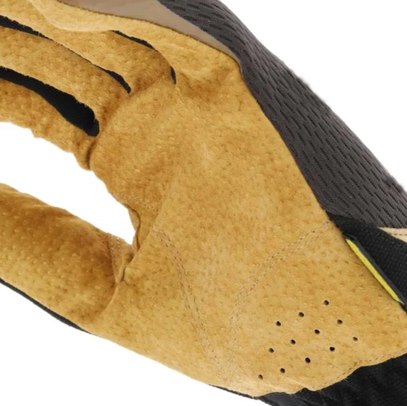 Heavy Duty Automobile Industrial Black Skin Synthetic Leather Micro-Touch Hand Grip Mechanic Safety Working Gloves For Work