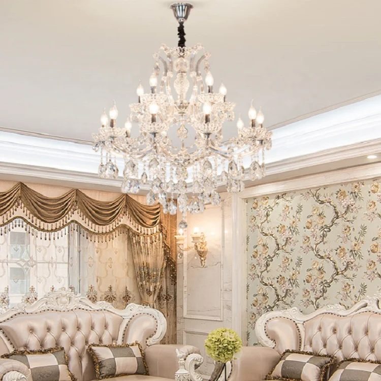 JYLIGHTING Luxury Crystal Chandeliers Modern Glass Hanging Lamps Living Room Hotel Decor Ceiling Lighting Pendant Chandelier