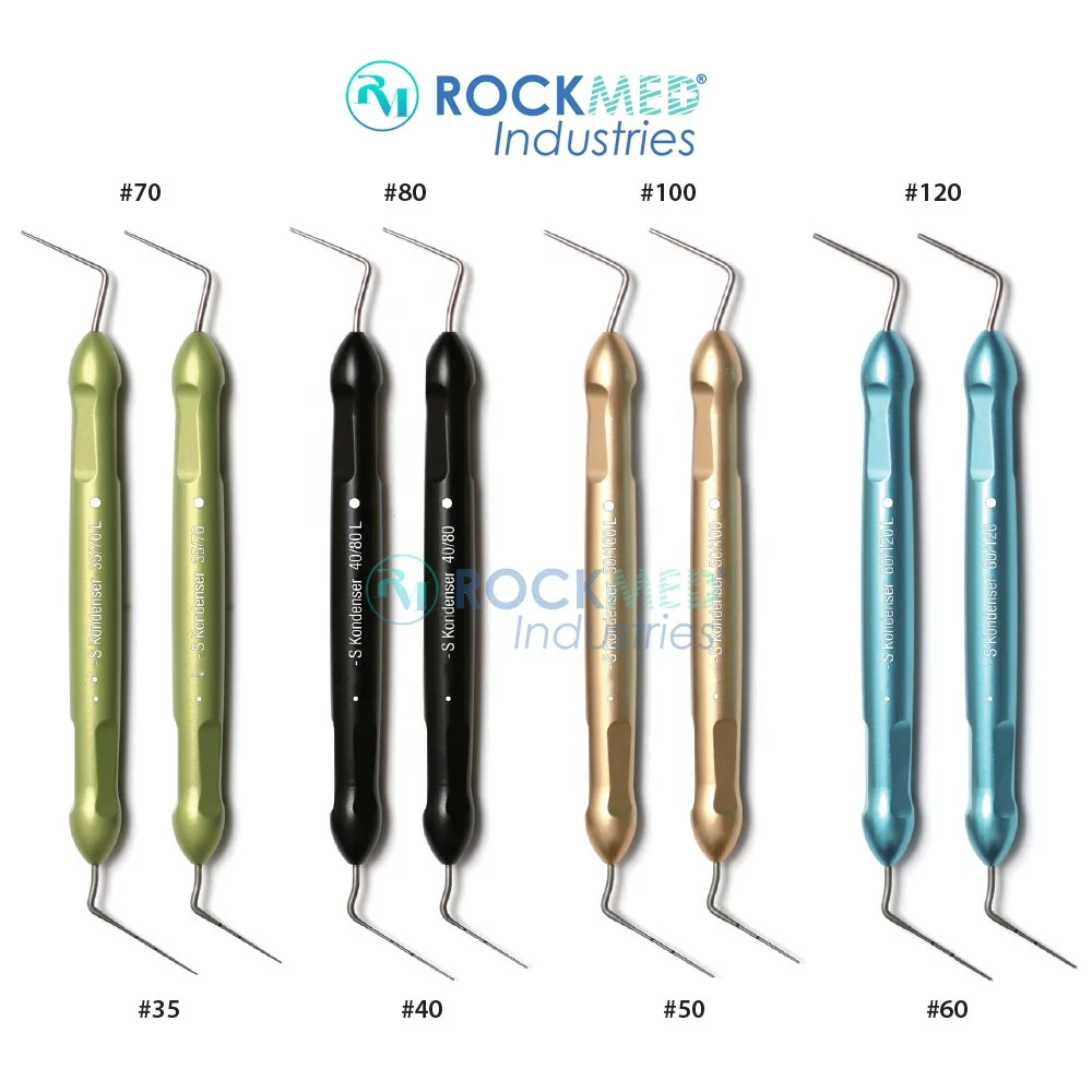 Hand Pluggers and Condensors NiTI / Stainless Steel Flexible German Steel Quality 3 years warranty ROCKMED Industries