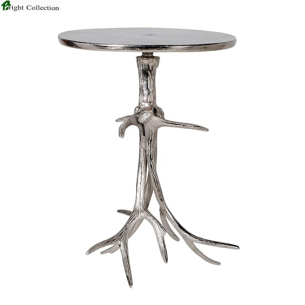 Restaurant Furniture Restaurant Aluminum metal Stem design side table outdoor garden planter table Modern Round Garden Table