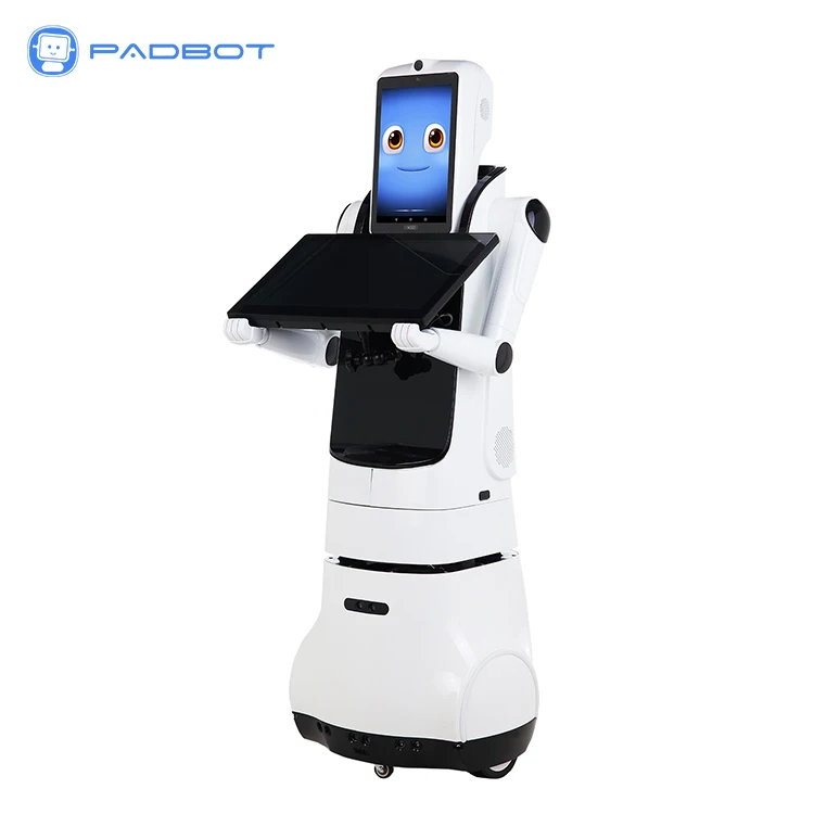 Auto Navigation AD Chat Communication Presentation Interact Roboter Office Advertising Reception AI Robot Guide Robot