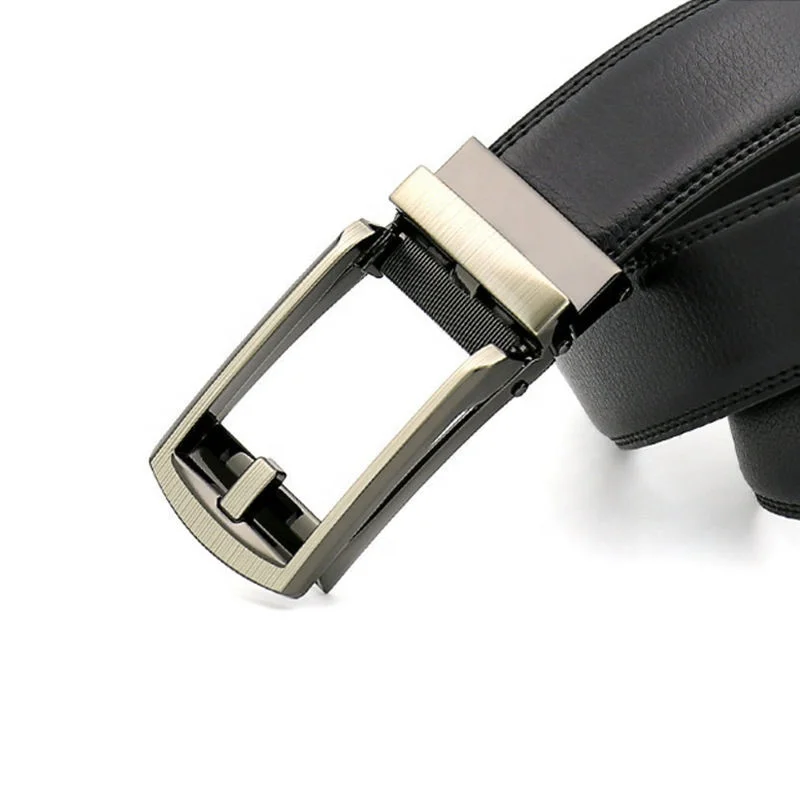 New arrival black leather belts  pin buckle Casual Belt gift set Embossed logo leather belts
