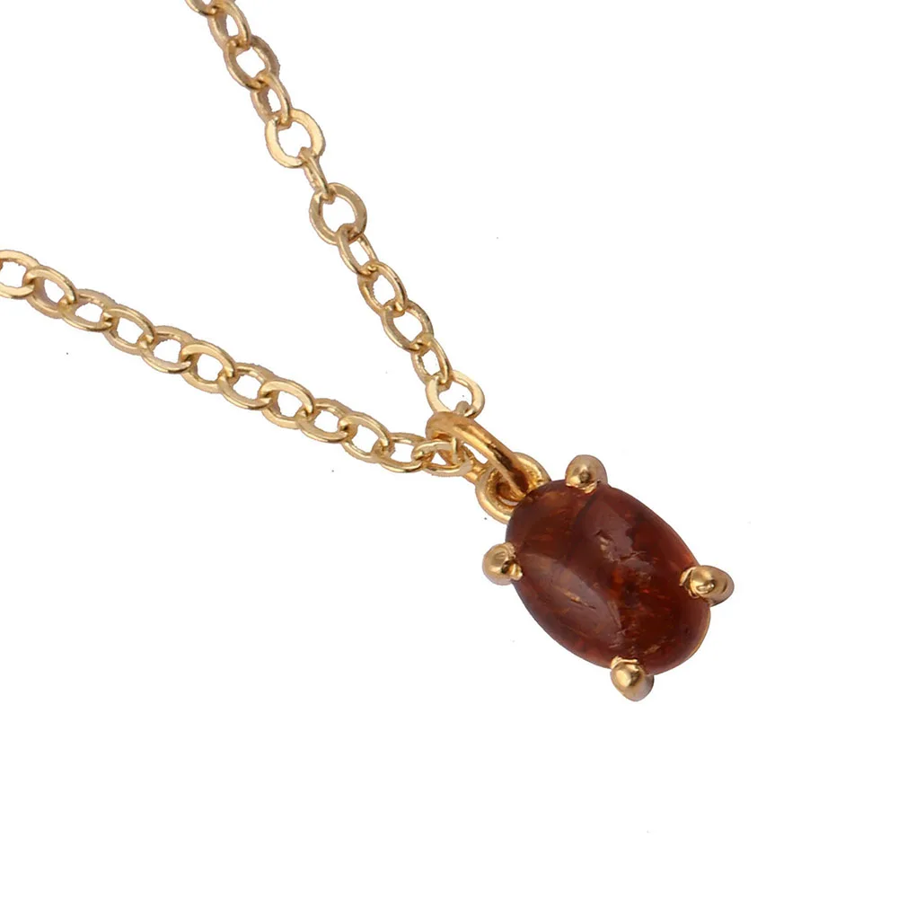 Purple Amethyst Oval Shape Gemstone Necklace Adjustable Gold Plated Prong Sett. Handmade Brass Necklace Jewelry Mode Joyas N-213