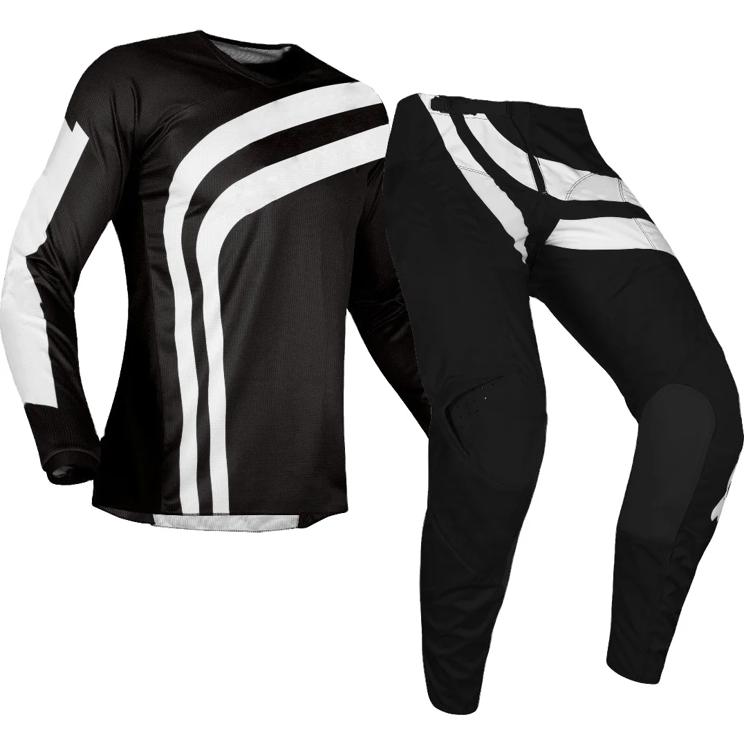 2021 MX Racer Jersey Pants Black Red Motocross Gear Set Customize 2019 MX Racer Jersey Pants Black Red Motocross Gea