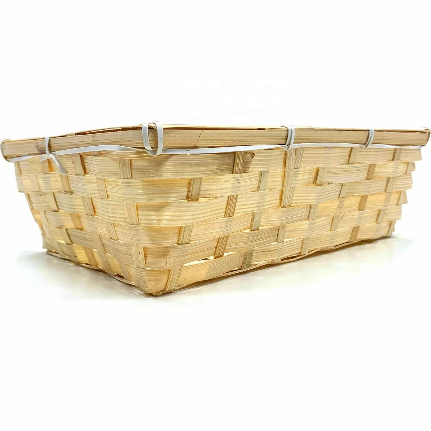 Handmade Rectangle Cheap Packing Bamboo Basket For Gift  weaving Tray Cheap Bamboo Woven Storage Basket Small Storage Basket