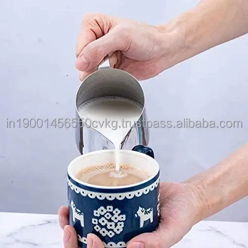 Espresso Machine Accessories Milk Frothing Pitcher  Milk Coffee Cappuccino Latte Art  silver ware Stainless Steel Jug