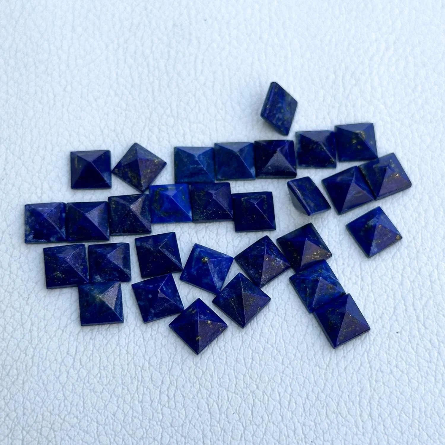 Extremely Quality Natural 8mm Lapis Lazuli Square Pyramid Shape Beaded Customized Necklace Bracelets Jewelry For Men And Women