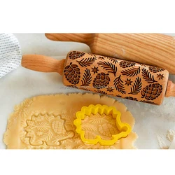 Оптовая продажа, деревянные кухонные принадлежности для выпечки, рождественское печенье, Пряничный хлеб, деревянный ролик для тиснения