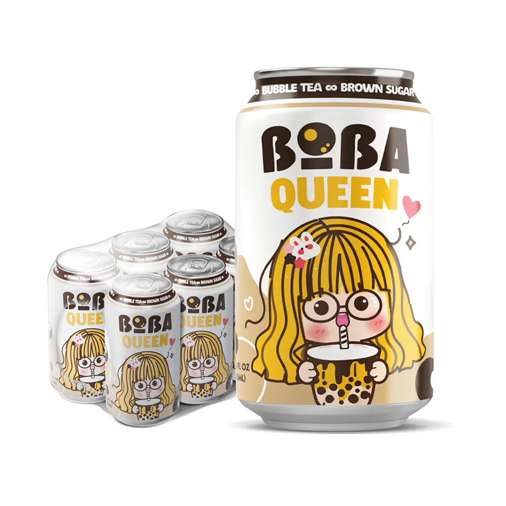 Boba Queen Bubble молочный чай с ароматом коричневого сахара жемчугом 330 мл банка | OEM ODM Nawon производитель напитков во Вьетнаме