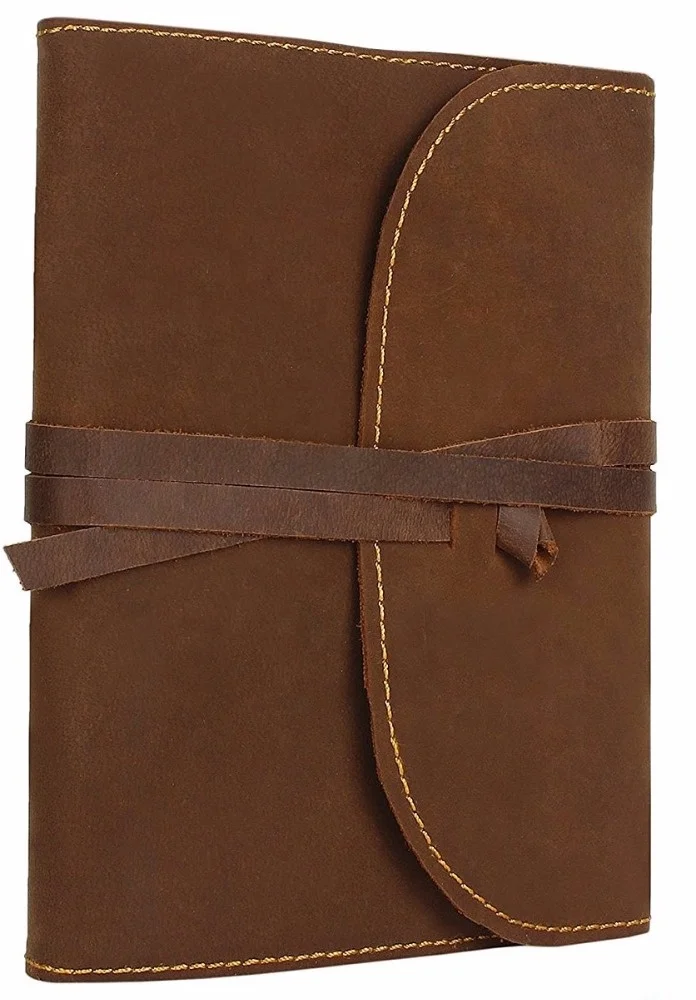 Refillable Handmade Genuine vintage Leather Journal Notebook Diary Notebook or sketchbook with lined cotton vintage paper