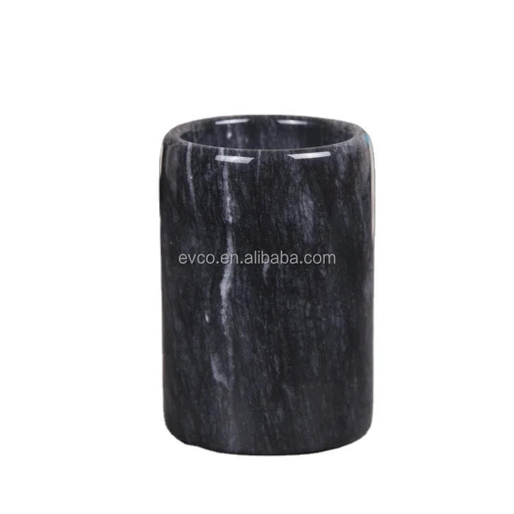 Spa Collection Natural Black Marble Bathroom Tumbler