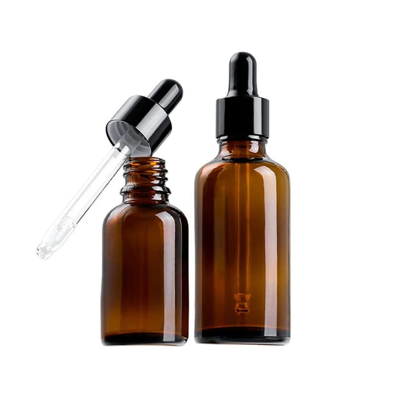 China manufacturer directly 30ml 50ml 100ml amber essential oil glass bottle