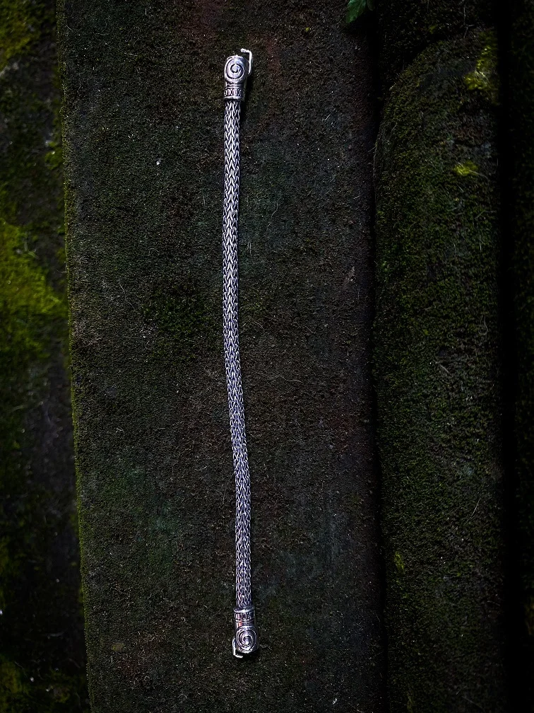 NY-CHB047-Sterling Silver Snake Chain Bracelet Magnet Clasp Classic Styles Suitable For Daily Use Gift For Men And Women