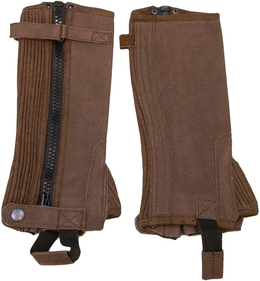 Fine Quality Half Chaps Horse Riding Chaps Cow Leather Equipment Genuine Leather Chaps