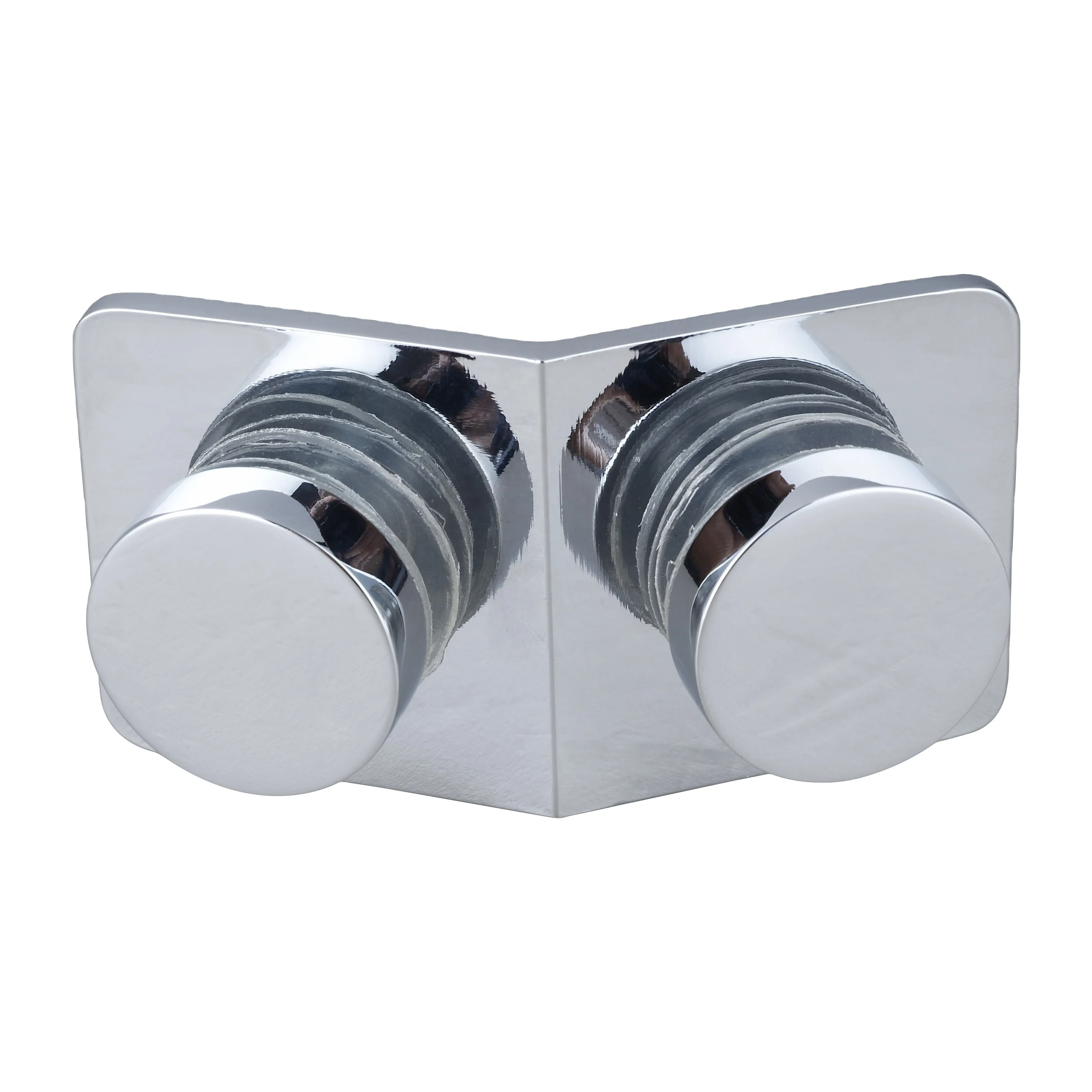 Flat Round Shape 135 Degree Glass to Glass Clamp