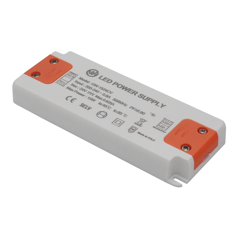 Ультратонкий Светодиодный драйвер переменного тока в постоянный ток 12 В 15 Вт сверхтонкий блок питания с постоянным напряжением 24 для внутреннего